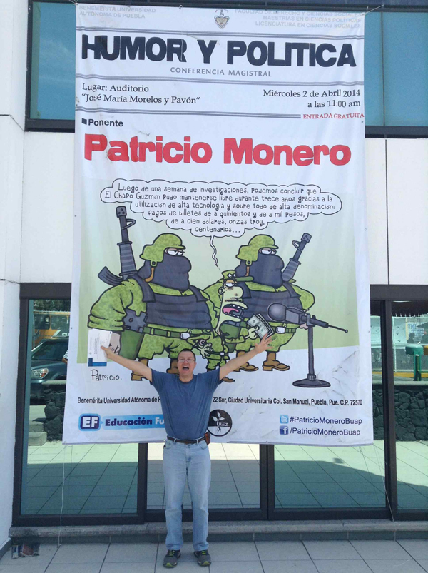 humor y politica. Patricio en la BUAP