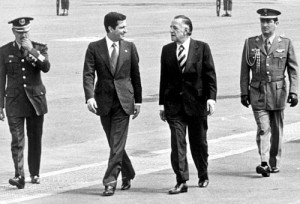 Con Adolfo Suárez, jefe de Gobierno de España