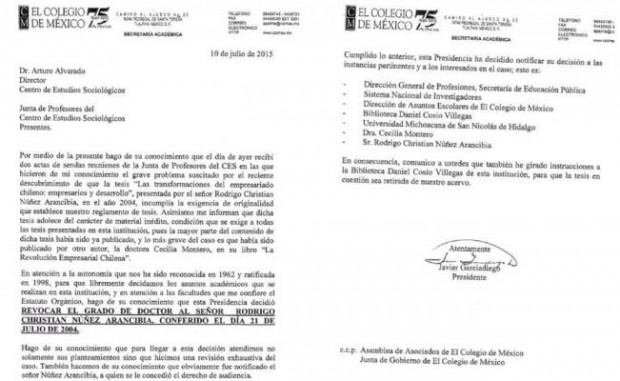 Retiran grado de doctor a ex alumno del Colmex Rodrigo Núñez, por plagio