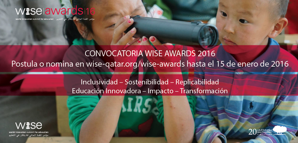 Abierta la convocatoria para los Premios WISE 2016