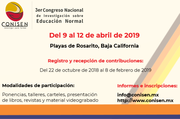 Abierta la Convocatoria para el Tercer Congreso Nacional de Investigación sobre Educación Normal