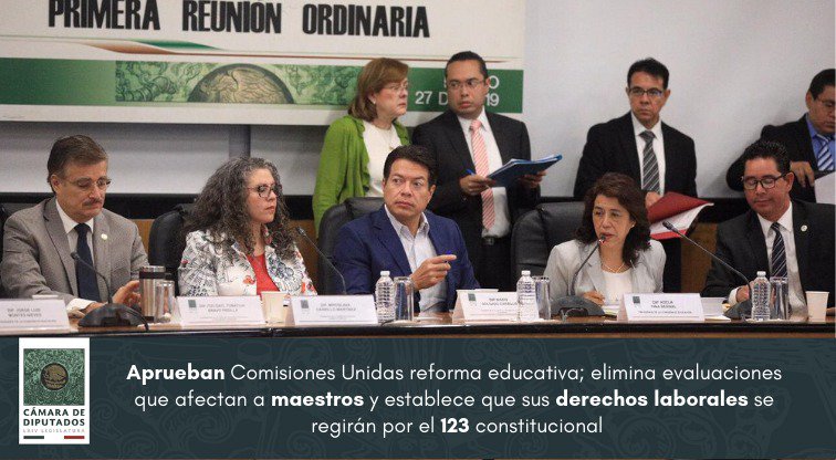 Aprueban comisiones unidas dictamen para Reforma Educativa